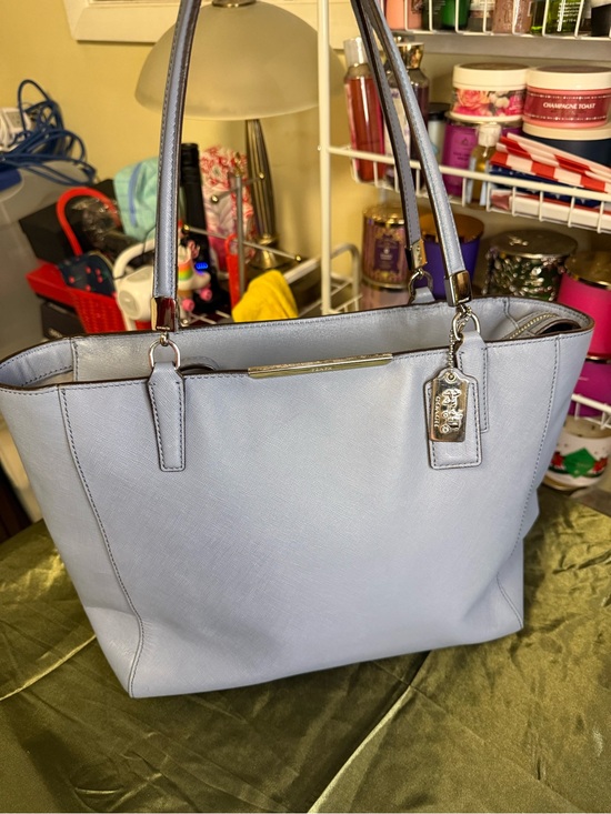 Coach Handbags - Coach Madison East West Saffiano Leather Tote – Cornflower Blue